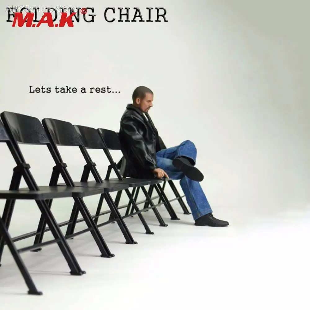 

1/6 весы черный складной стул модель для детей возрастом от 12 "фигурку солдата тела аксессуары для куклы игрушки