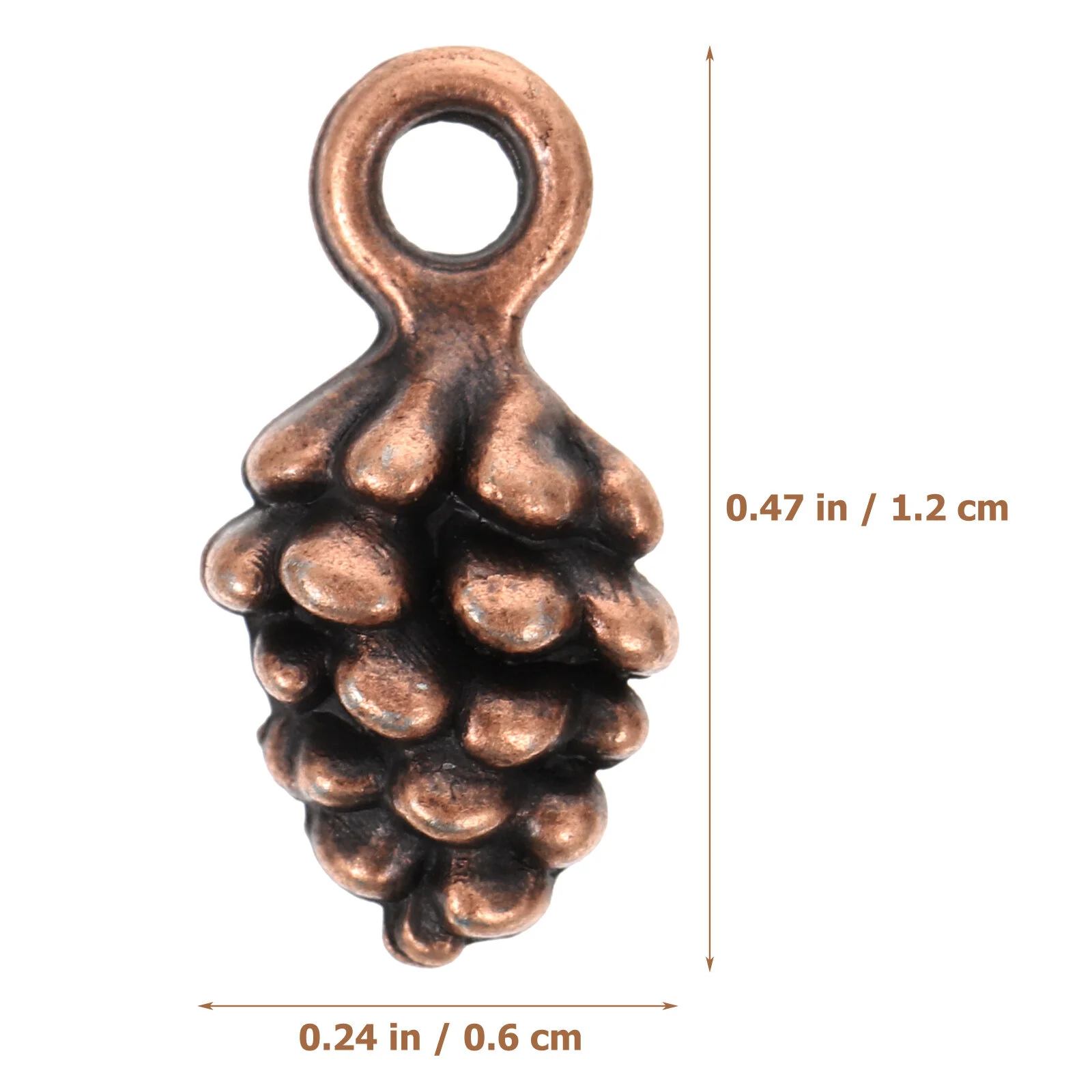 60 Pcs Pendant Charm Necklace 3d Pine Cone Charms Bracelet Jewelry Decors Decoration Alloy Decorative