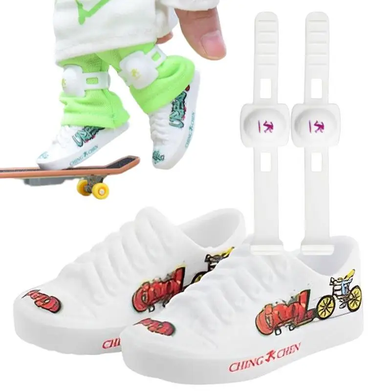 

Finger Shoes Mini Sneaker Bird Toys Finger Knee Pads Fingerboard Skateboard Shoes Mini Shoes Keychains Sneakers For Finger