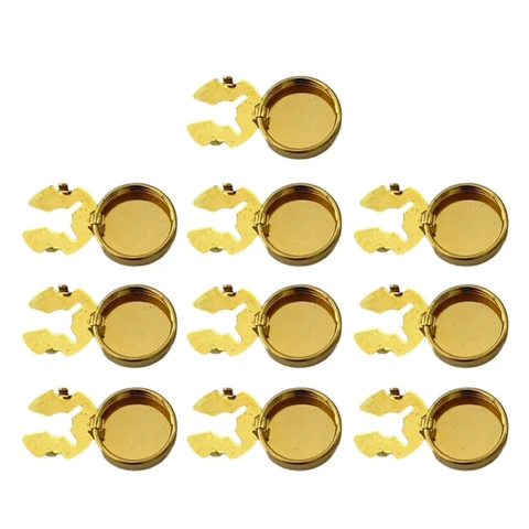 Комплект запонок JAVRICK из латуни, золотого цвета, 10 шт.