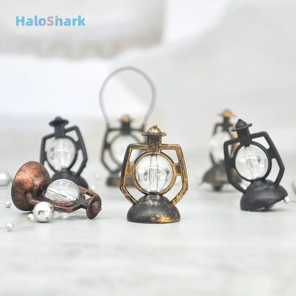 12 Retro Baron Lantern Mini Oil Lamp Decoration Doll House Pendant DIY Curtain Home Children Christmas Gifts |