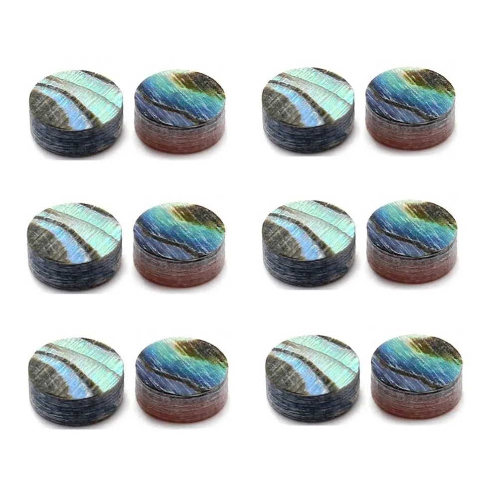 

12 PCS Abalone Shell Guitar Fretboard Dots Green Abalone Inlay Dots For Electric Guitar Bass Ukulele Banjo Mandolin DIY Handmad