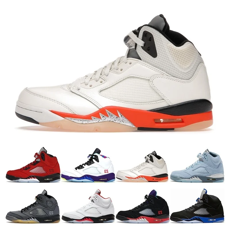 

5s men basketball shoes 5 Air Bluebird Raging Shattered Backboard race oreo fired red Hyper Royal Anthracite sports men sneakers