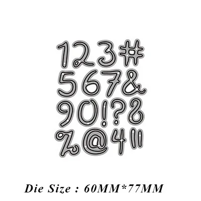 

Carbon steel knife die Arabic digital shake card machine frame etching knife die DIY picture book cutting