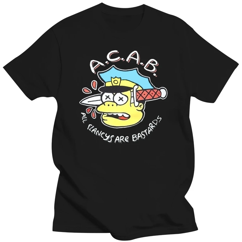 

Men Casual T Shirts Thrillhaus Acab Man Fashion Cotton Tops Black Size S-3Xl Women Tshirt