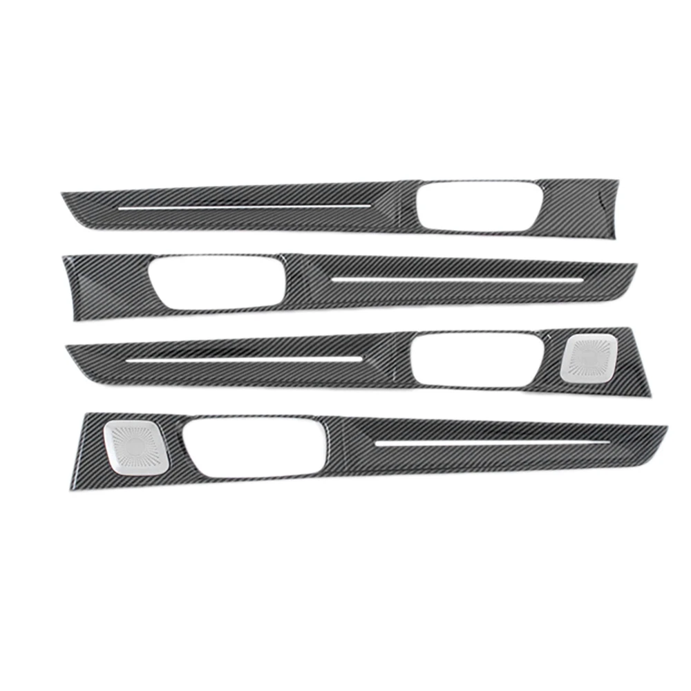 

For Honda Civic 11Th Generation 2021-2022 Carbon Fiber Inner Door Panels Strip Decoration Cover Trim with Horn Cover B