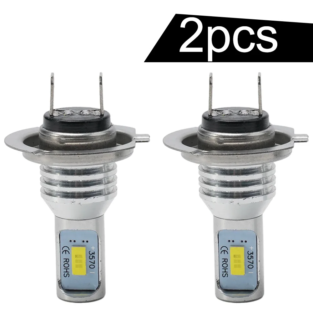 2 шт. H7 DC12-24V Автомобильный светодиодный светильник CSP Комплект для