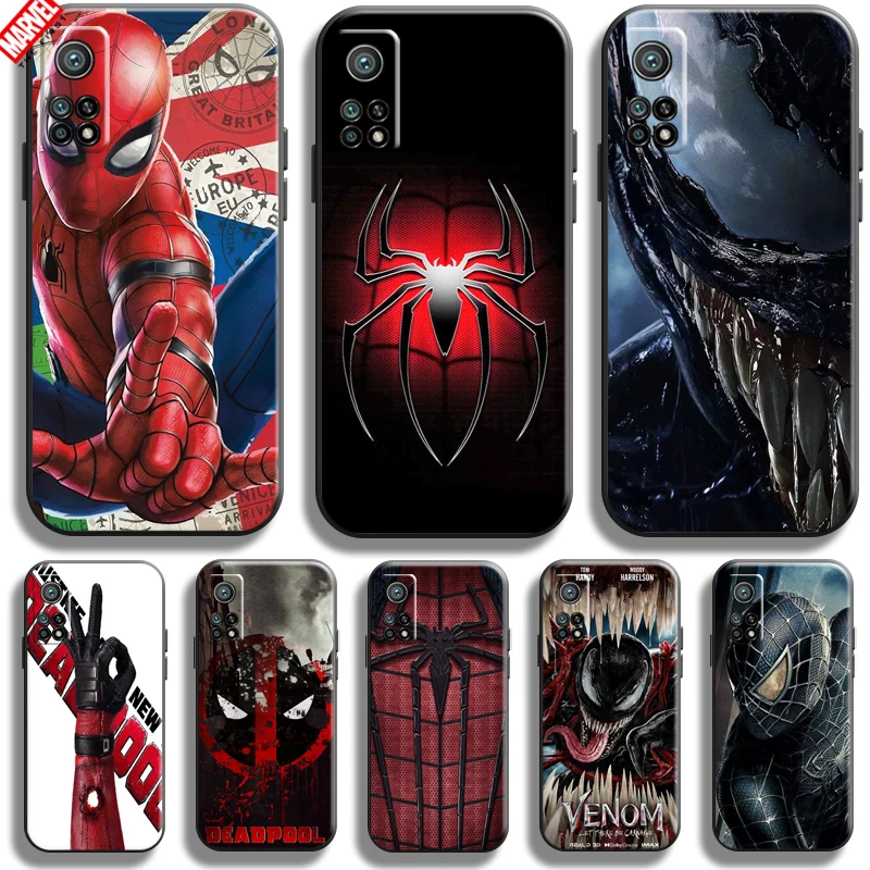 

Venom Spiderman Deadpool Phone Case For Xiaomi Mi 10T 10T Pro 5G Soft TPU Funda Bumper Coque Ultra-Thin Back Carcasa