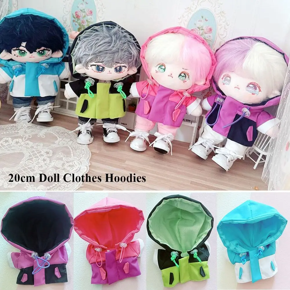 

20cm Doll Clothes Hoodies Mini Clothes Casual Coat Tops For DIY Cotton Stuffed Dolls Accessories Idol DIY Doll Outfit Gift Toys