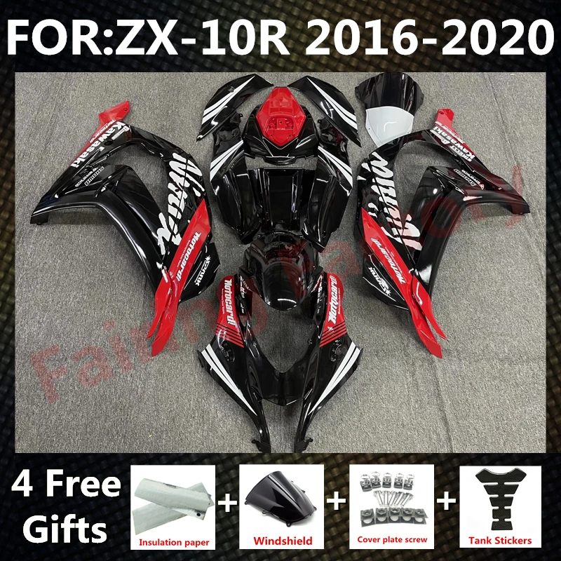 

Motorcycle Fairings Kit for Ninja ZX-10R 2016 2017 2018 2019 2020 ZX10R zx 10r 16 17 18 19 20 fairing tank cover set black red