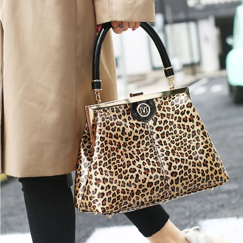 

2022 New Fashion leopard Women Handbags European Design Patent Leather Lady Shoulder Bags Female Girl Brand Luxury Crossbody Bag