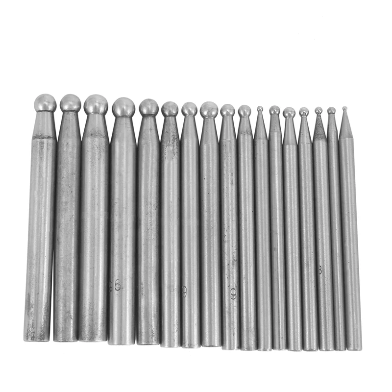 

Hot Jewellers Tool Jewelry Dapping Block Set With 17Pcs Jewelry Tool Kit Dapping Punches With Plastic Stand