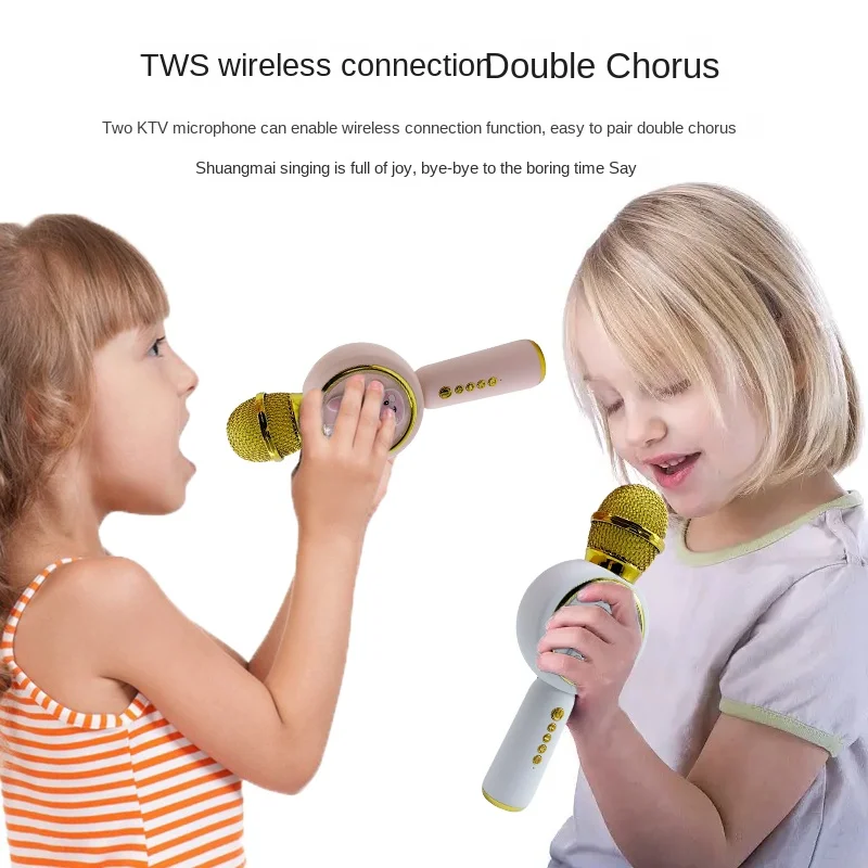 TWS Bluetooth-совместимый микрофон для караоке Беспроводной Глушитель/волшебный звук