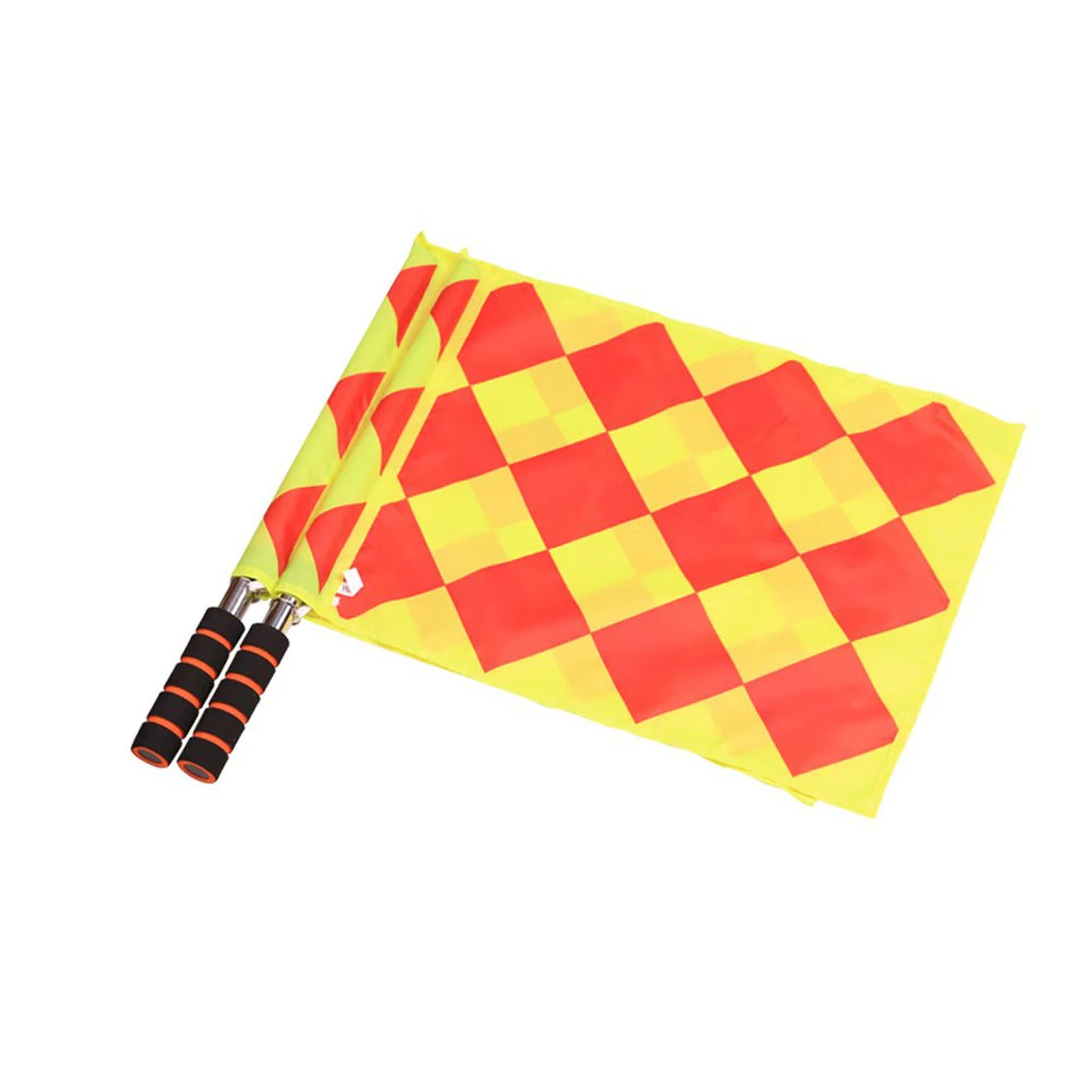 

2pcs/set Soccer Referee Flag The Competition Fair Play Use Sports Match Football Linesman Flags Referee Equipment