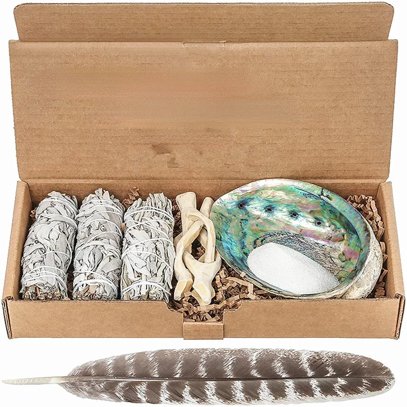 

6pcs/set White Sage Smoky Purification Sage Smoking Indoor Fragrance To Purify The Mind Room Buddhist Temple Cedar Sticks Set