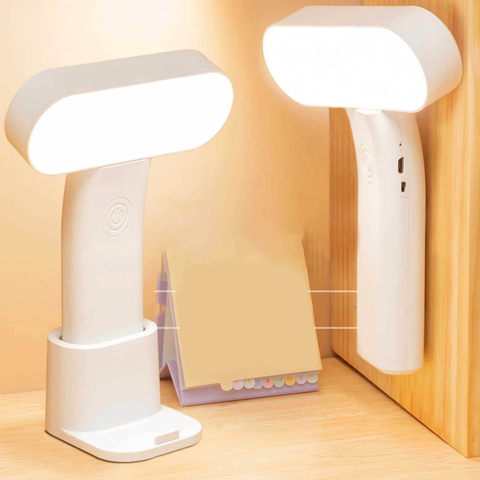 

LED Small Desk Lamp For Study Portable Rotatable Table Lamp Color Adjustable USB Powered Eye Protection Reading Book Light
