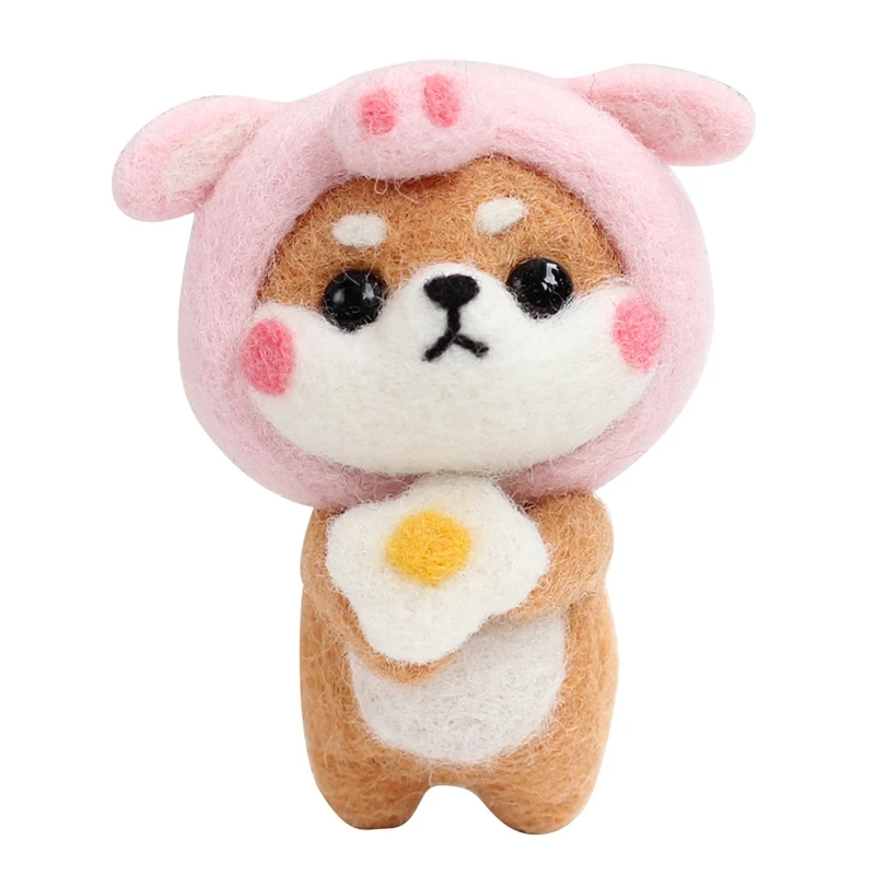 Набор из шерсти и войлока для кукол комплект валяния иглой животных Материал