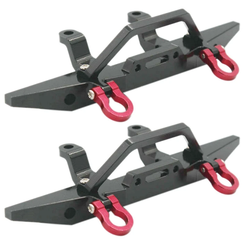 

2X Metal Front Bumper For MN D90 D91 D96 MN90 MN99S 1/12 RC Car Upgrade Parts Accessories,Black