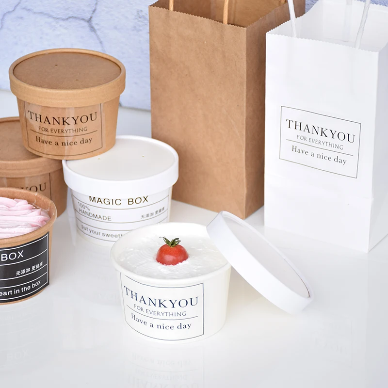 Одноразовые стаканчики для мороженого 10/50 шт. Высококачественная сетчатая