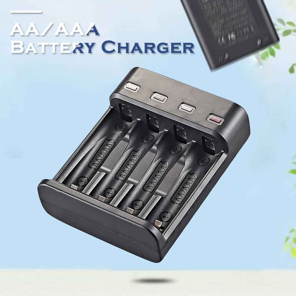 Быстрое зарядное устройство USB для аккумуляторов AA/AAA 4 слота |
