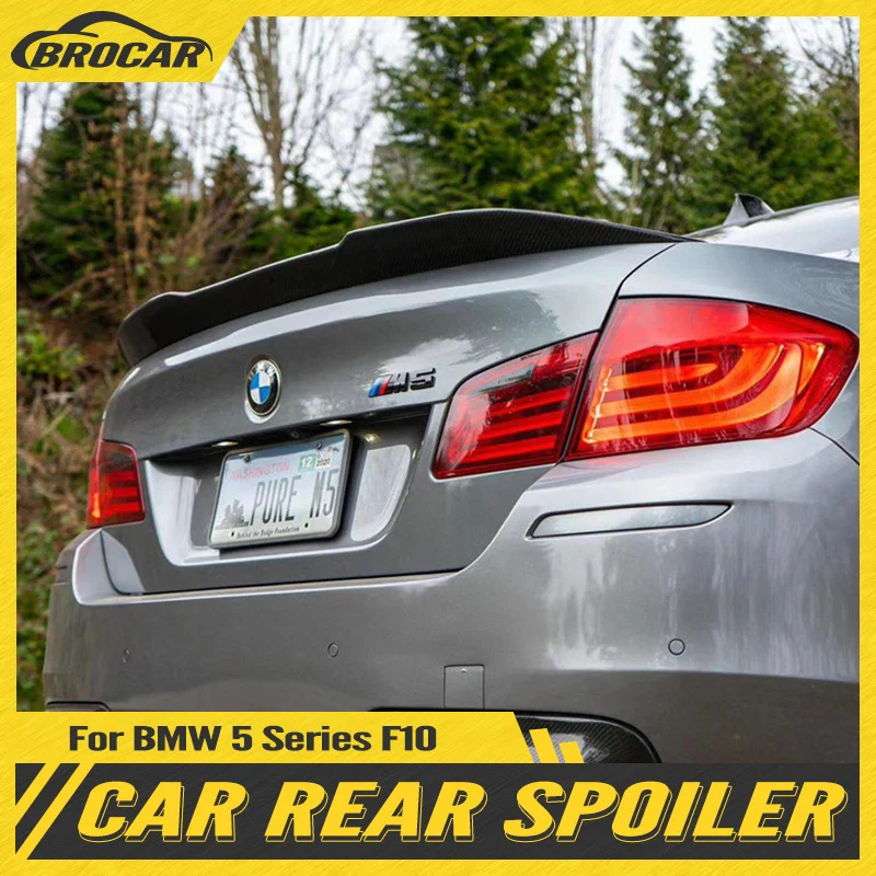 

Спойлер для заднего багажника в стиле PSM для BMW 5 Series F10 Base Sedan M Sport M5 F11 2012-2019 ABS, задний спойлер для губ, крышка для багажника