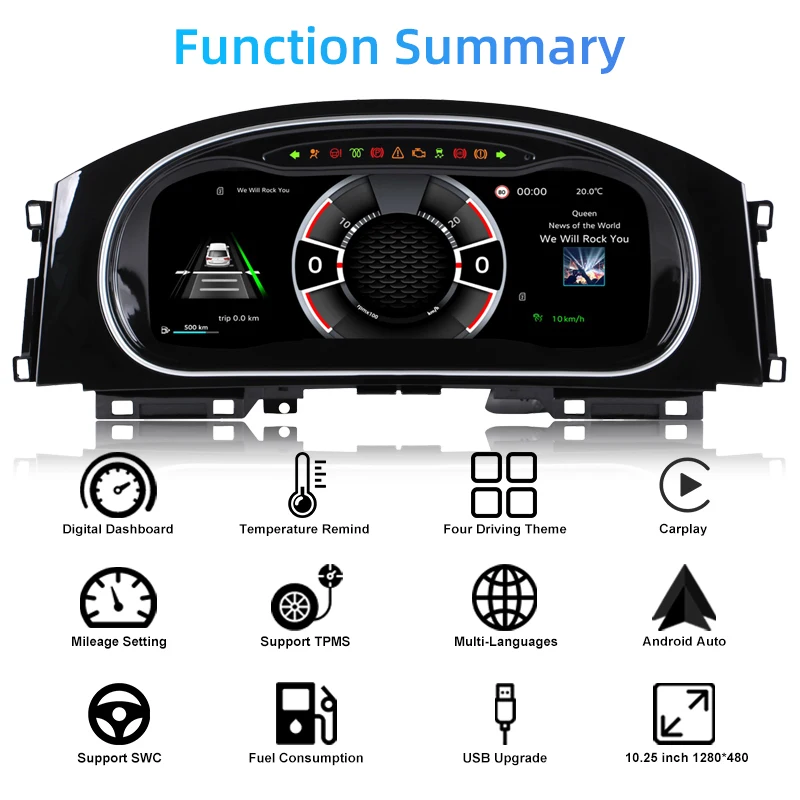 Фото Совместим с VW Golf 7 2014-2020, цифровая приборная панель LCD, виртуальная панель приборов, CarPlay, Android Auto, карты. №4