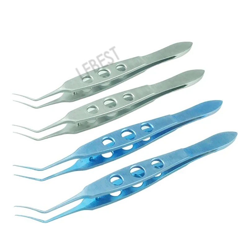 Ophthalmic Capsulorhexis Stainless 3-hole Dovetail Micro Forceps Titanium Tweezers Ophthalmic Forceps Ophthalmic Instruments