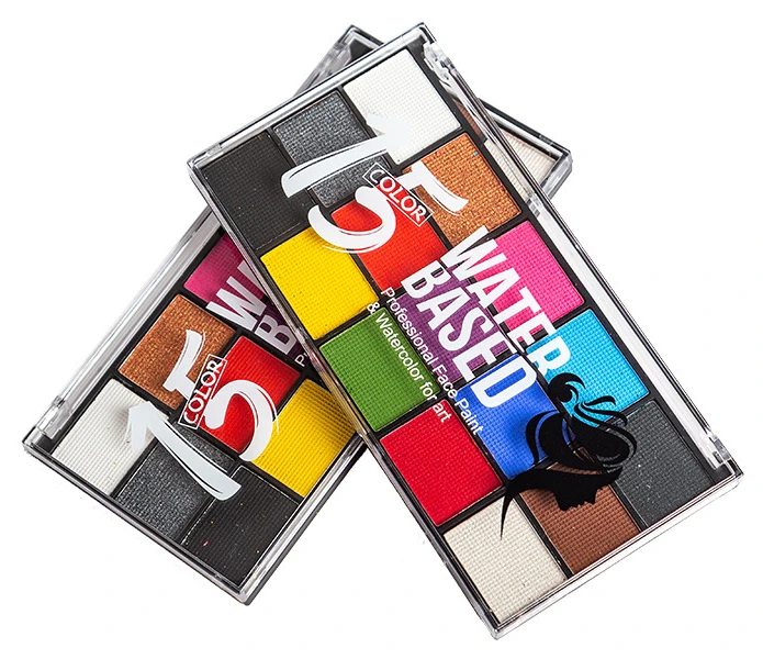 

15 Colors Face Body Painting WATER based kids Safe Water Paint football Christmas Halloween Party Tools cosplay makeup