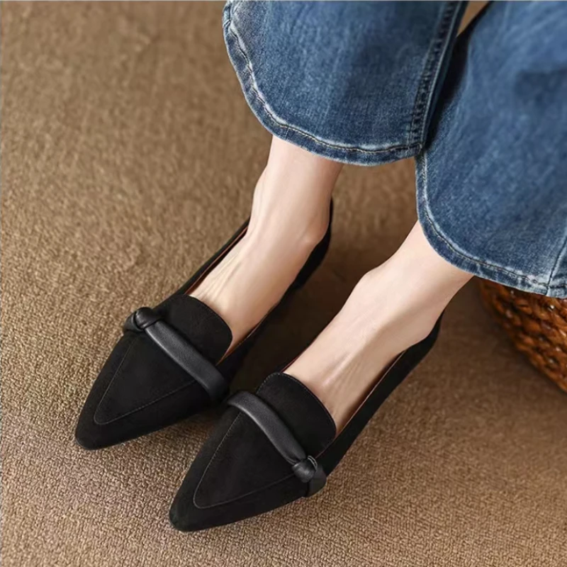 

Female Shoes on Sale 2023 Brand Summer Pointed Toe Oxfords Women's Pumps Elegant Square Low Heel Sexy Slip on Office Lady Sandal