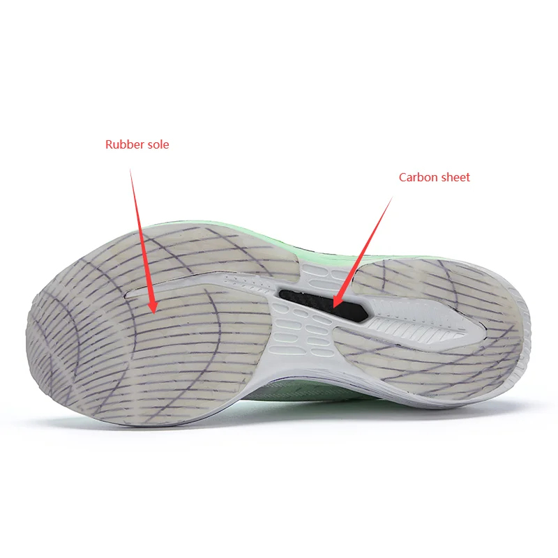 running shoes Carbon plate racing professional marathon running shoes Breathable shock absorption sports shoes Men's shoes 45