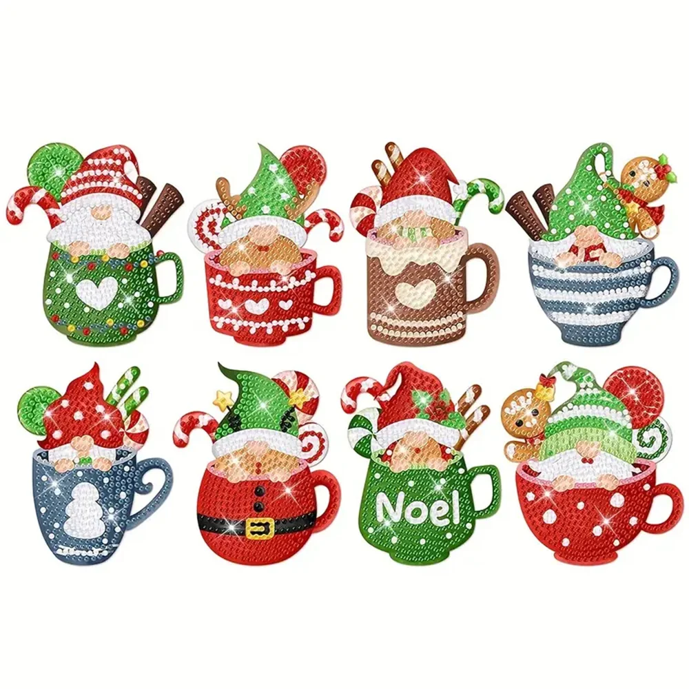 8 шт. подставки для алмазной живописи Санта-Клауса с держателем сделай сам