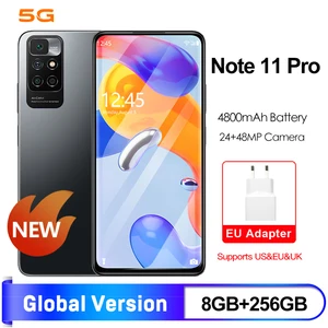 global version note 11 pro smartphone 6 1inch 5000mah 5g 24mp 8gb 512gb unlock celular cellphone android 10 mobile phones free global shipping