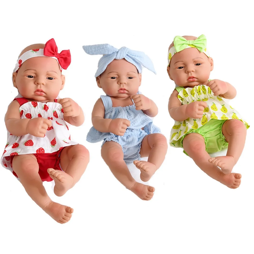 

40cm Rebirth Doll Baby Full Body Vinyl Simulation Bathing Dressing Kids Early Education Children Soft Real Touch Toys