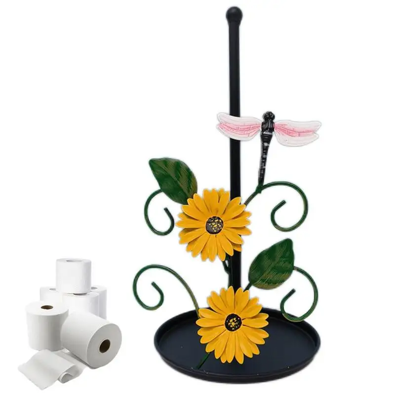 

Sunflower Kitchen Paper Towel Holder Free Standing Paper Roll Bathroom Tissue Stand Napkins Rack Home Table Decor For Kitchen
