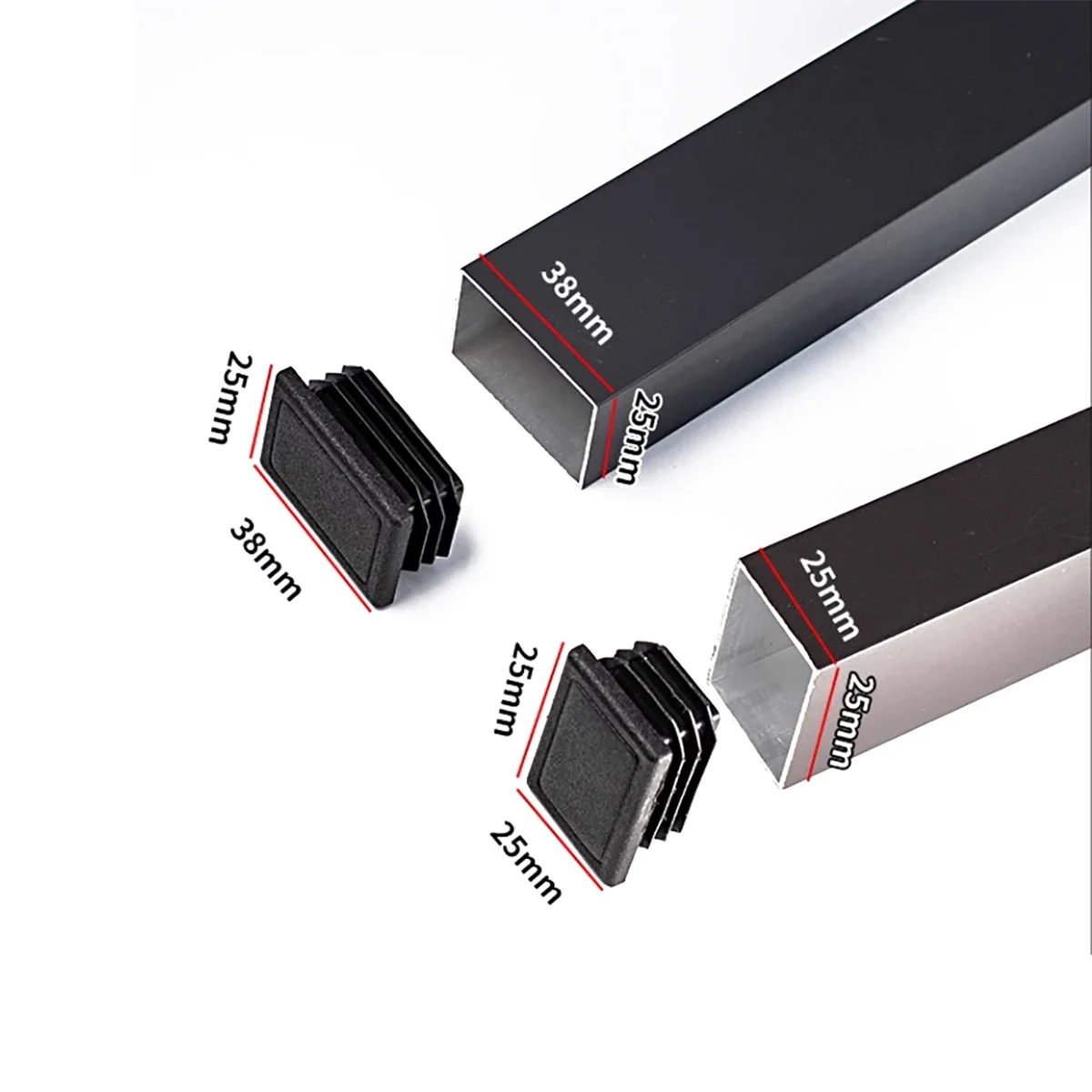 Пластиковая трубка из нержавеющей стали прямоугольная Внутренняя пробка