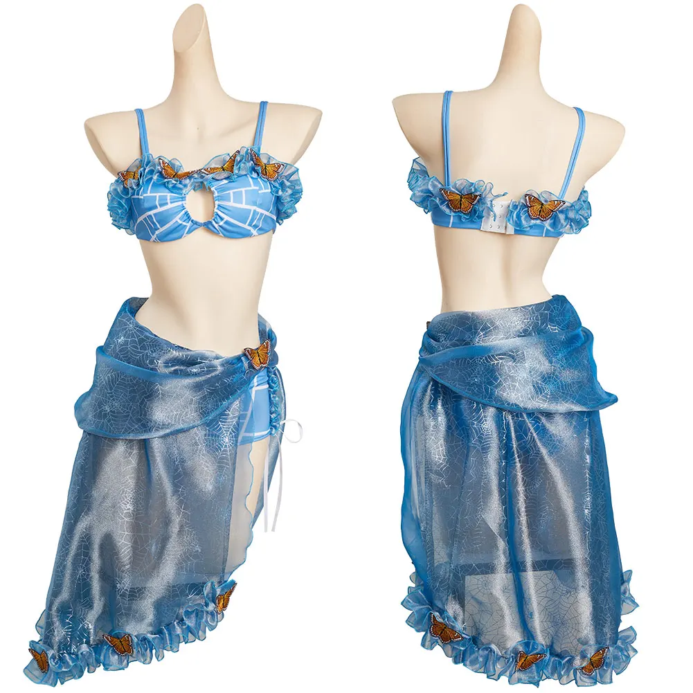 

Костюм для косплея Джоджо «Невероятные приключения Джоджо», йолине куджэ, Топ бикини, пляжная юбка, наряды, купальник для девушек, карнавальный костюм на Хэллоуин