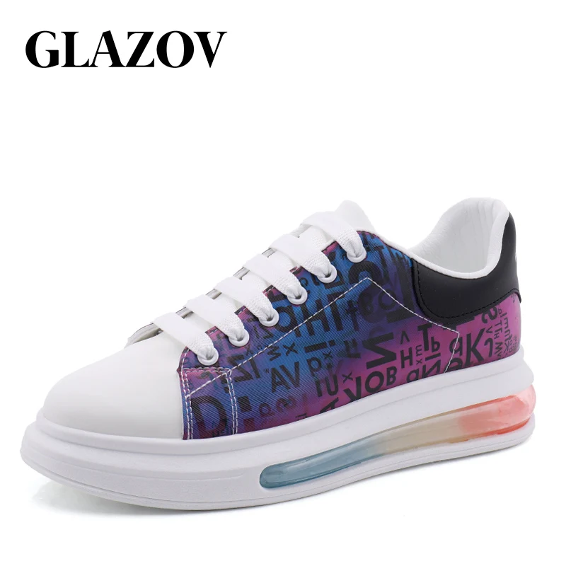

GLAZOV Size 39-44 Men Shoes 2022 New Shock-Absorbant Platform Sneakers Fashion Graffiti Casual Shoes Comfortable Walking Shoes