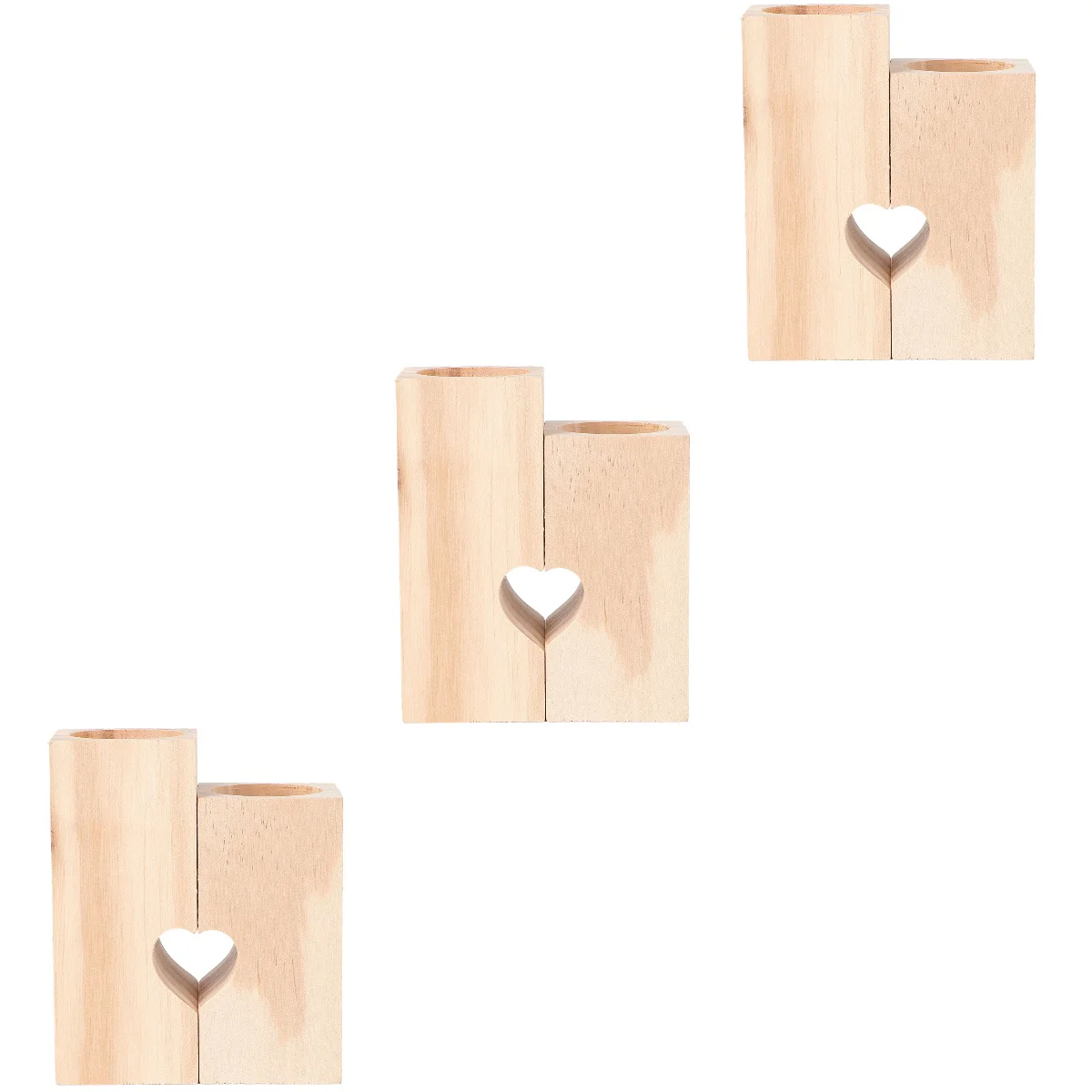 

Holder Stand Tealight Christmas Heart Holders Wooden Wood Wedding Decorative