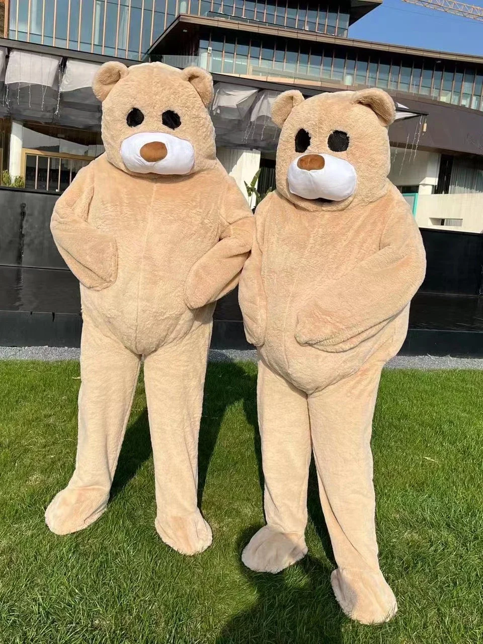 Tiktok Онлайн Красный танцевальный медведь мультяшная кукла костюм активность