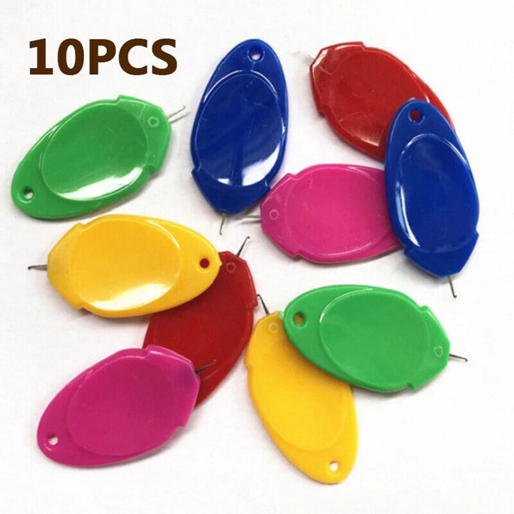 

10Pcs Needle Threader Stitch Insertion Tool For Sewing Machine Plastic Wire Loop For Needles Needleswork Threader Sewing Gadgets