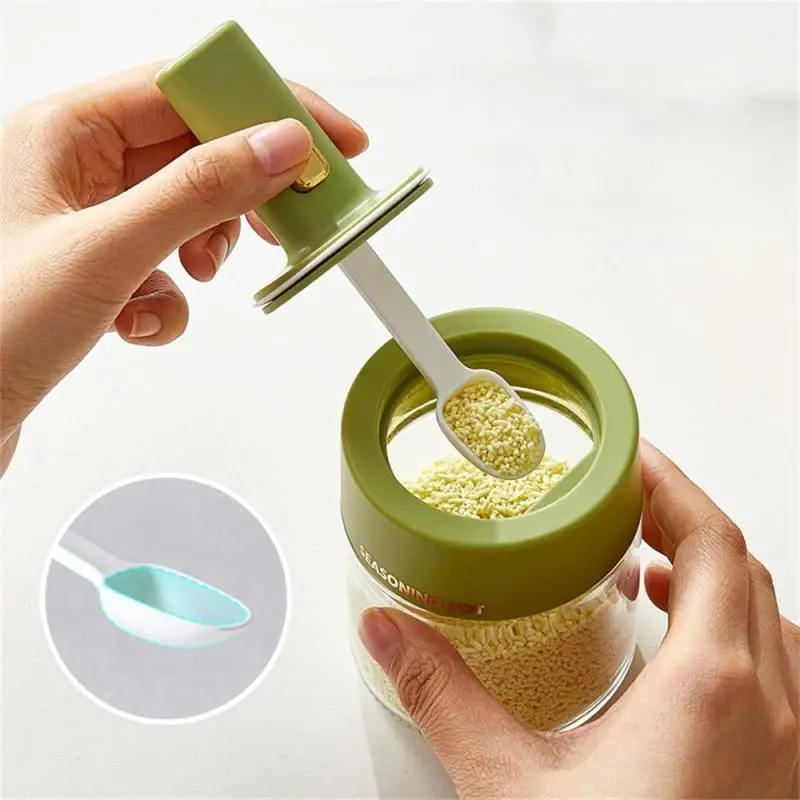 

Spice Jar Sealed Leakproof Telescopic Spoon Home Kitchen Oil Pepper Sugar Salt Chicken Powder Bottle Container Accessories