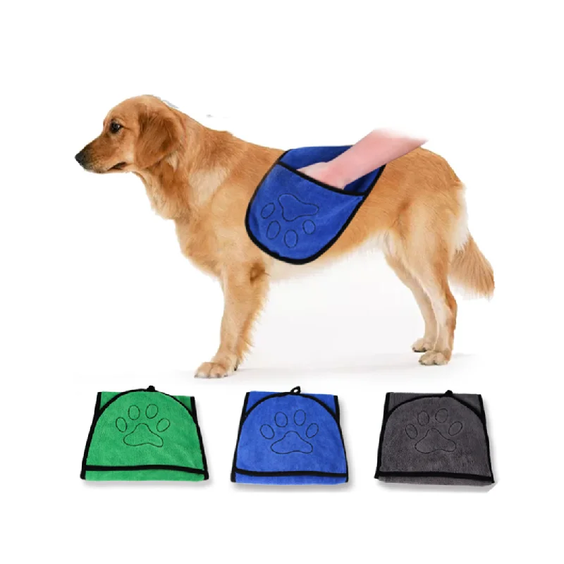 

NEW Double Sided Dog Bathrobe Glove-style Towel Pet Drying Coat Absorbent Towel for Large Medium Small Dog Super Fast Dry Soft