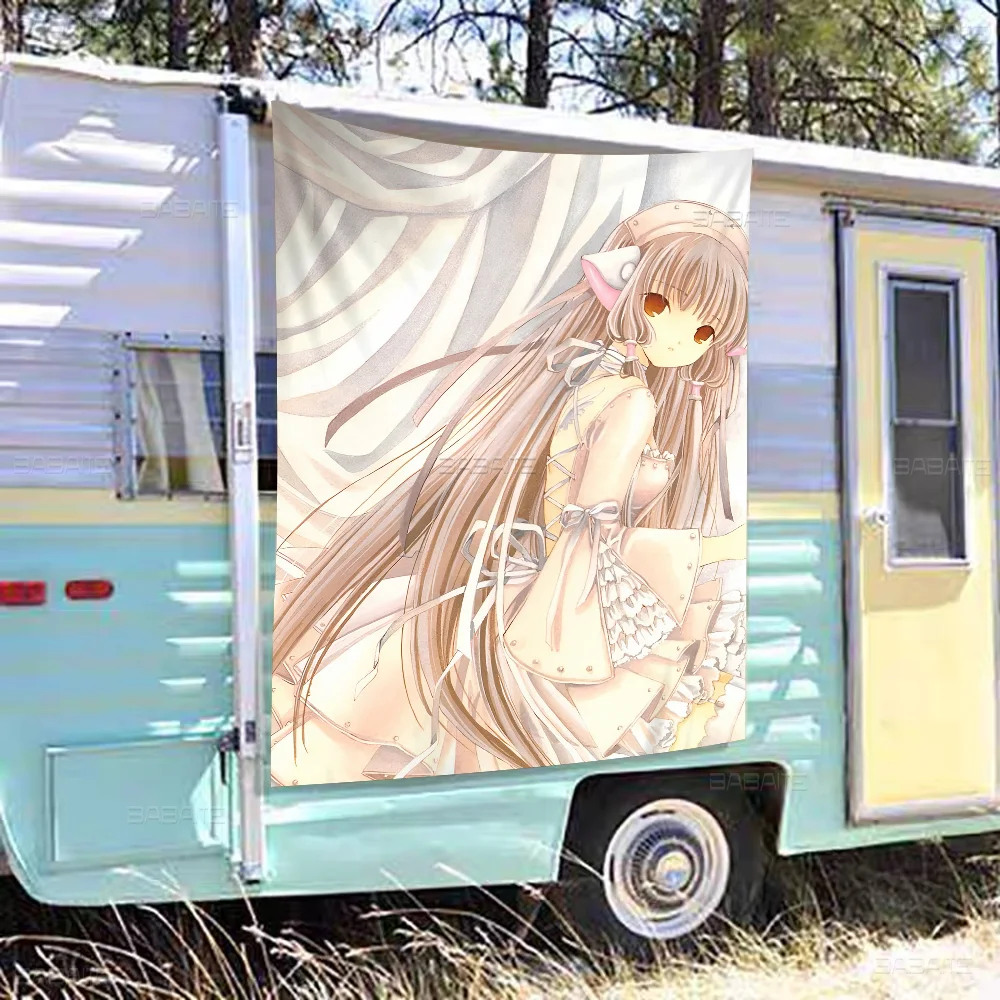 Аниме Чобиты Ретро Крафт-Бумага Мультфильм Флаг Искусство Научная