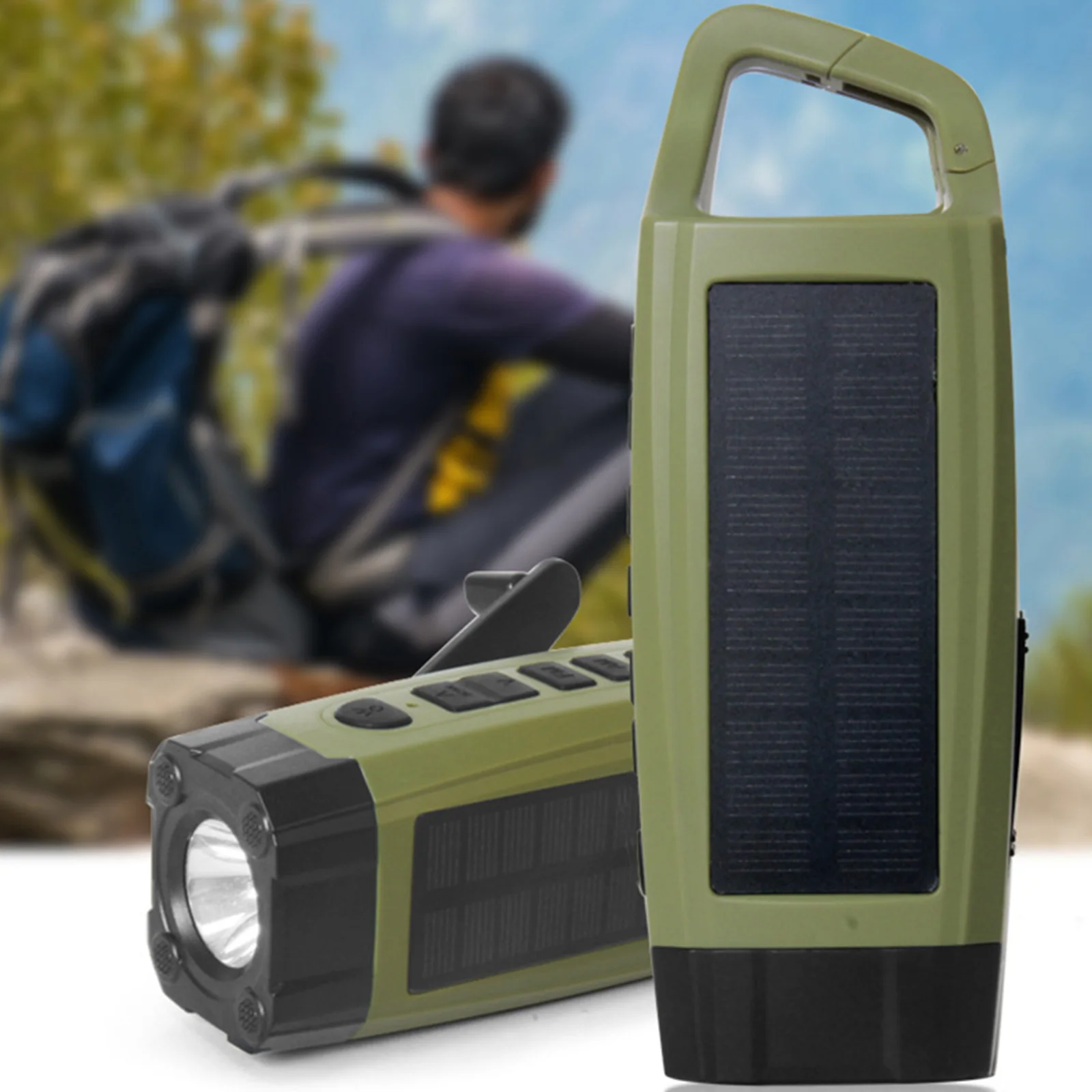 

Радио на солнечной энергии с рукояткой AM FM NOAA, многофункциональное радио, лампа для чтения, фонарик для улицы, кемпинга, пешего туризма