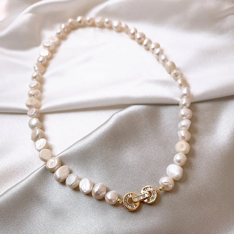 100% натуральный пресноводный жемчуг в стиле барокко 14 К позолота элегантные