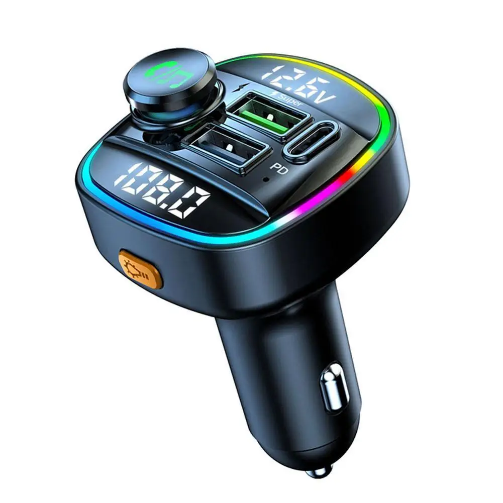 

Bluetooth 5.0 FM Transmitter MP3 Player With 22.5W USB Super Quick Charge Adapter For Car Handsfree Car Radio Modulator