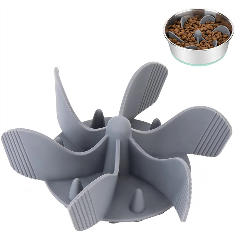

Slow Feeder Dog Bowl Insert With 38 Octopus Suction Cups Anti Choke Feeder Insert Cuttable Super Firm Slow Eating Pet Bowl