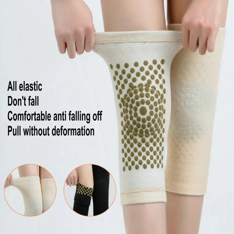 

2pcs Self Heating Support Knee Pads Knee Brace Warm for Arthritis Joint Pai Relief Injury Recovery Leg Massager Longer Natural