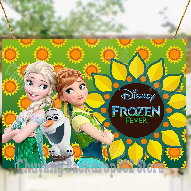 

Disney Frozen Fever Elsa Princess Olaf Anna Birthday Backdrop Cinderlla Castle Sven Baby Shower Ice Snow Castle Background