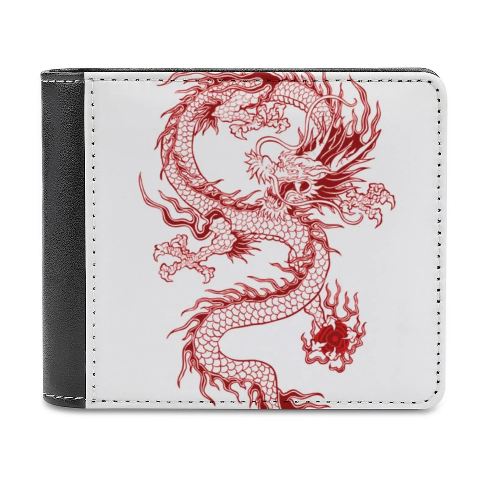 

Новый модный мужской кошелек из искусственной кожи Red Dragon женские кошельки персонализированные кошельки эстетичный кошелек с персонализир...